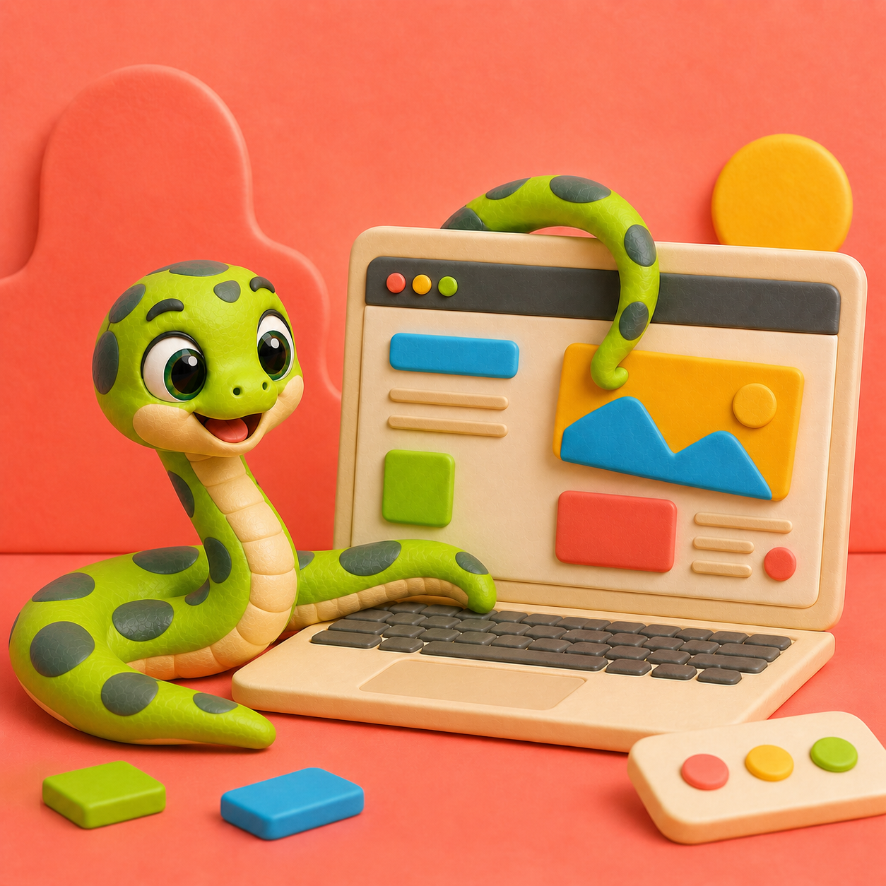 Konda slaže elemente web aplikacije na laptopu